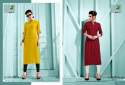 Straight Rayon Slub Kurtis thumb 4