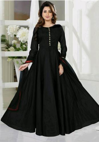 Designer Gown With chiffon Dupatta