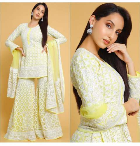 RCT FASHION  Gorgette PALAZZO KURTI
