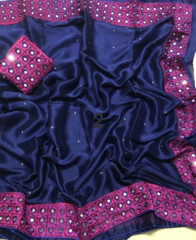 choffon enbroidary saree ces 0021