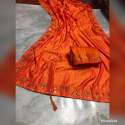 DESIGNER SATIN SAREE thumb 9