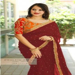 georgette saree bss0076