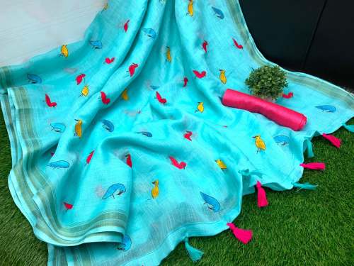 Linen saree Ls 0028