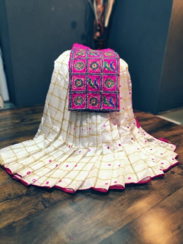 sana silk with miror work bss0084