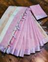 Tissue Linen Sarees thumb 4