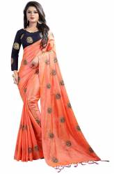 Beautiful Embroidered Paper Silk Sarees