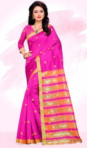 Pink silk saree by Gee Next Creation