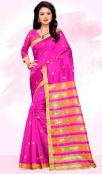 Pink silk saree