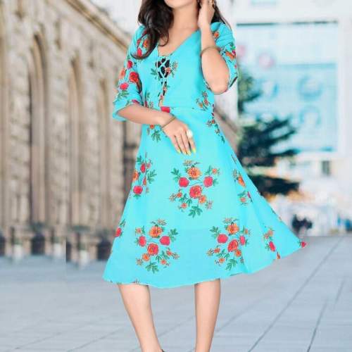 Floral short kurti