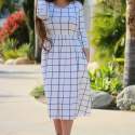 White Checkered short kurti