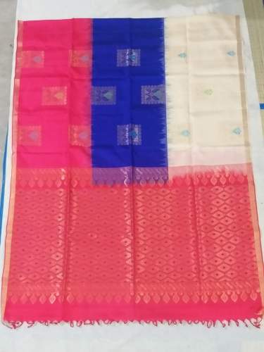 Designer Multi color silk saree by Thenmozhi Silk Sarees