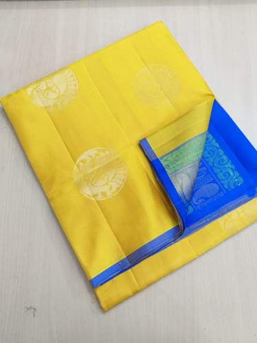 Yellow Designer Saree  by Thenmozhi Silk Sarees