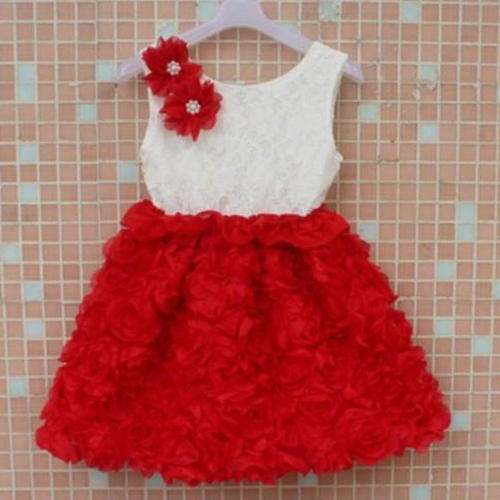 Red color frock