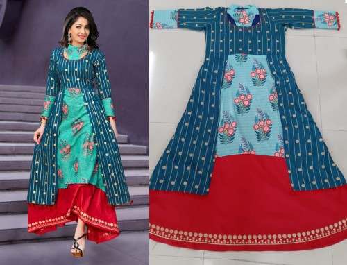 Floor Length Crepe Kurtis