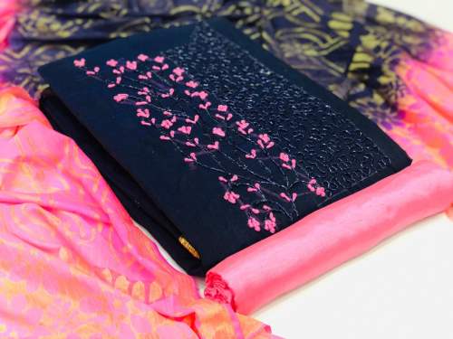Hand Work Unstiched dress material by Neni Fashion