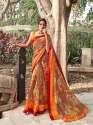 LINEN DIGITAL PRINTED SAREE thumb 2