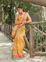 LINEN DIGITAL PRINTED SAREE thumb 8