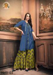 Rayon Cotton Kurtis Palazzo Set
