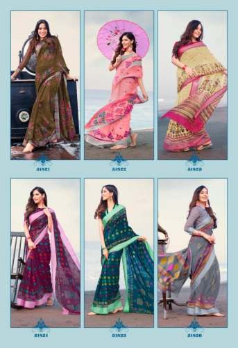 SOFT LINEN PRINTED SAREE