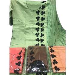 Multi color semi stitched suit