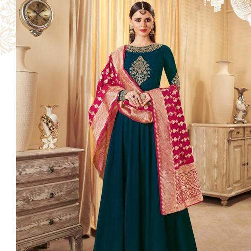 Green Anarkali dress