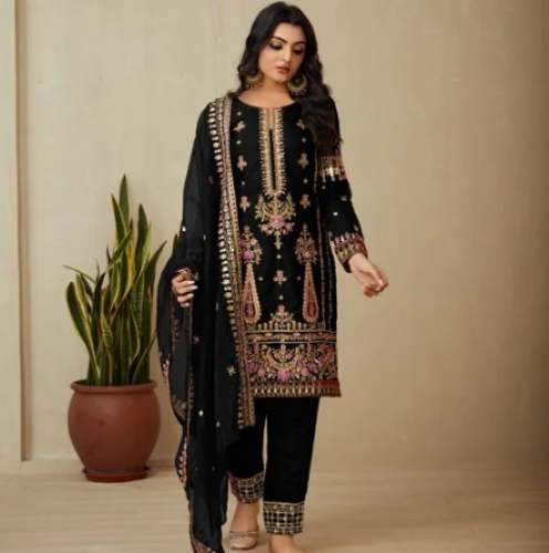 Organza Wholesale Designer Suit by Vardan Ethnic