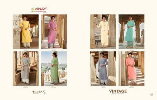 Vardan Ethnic Cotton Straight Kurti pant set