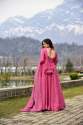 CHANDERI PINK COLOR GOWN thumb 1