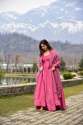 CHANDERI PINK COLOR GOWN thumb 3