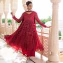 DESIGNER EMBROIDERED 2COLOR ANARKALI GOWN thumb 6