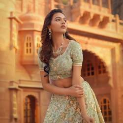 EMBROIDERY WORK LEHENGA CHOLI WITH DUPATTA