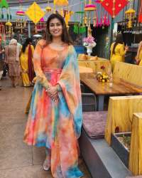 FESTIIVAL OF JOY ORGENZA KURTI