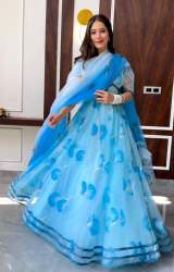 FLOWER PRINTED LEHENGA CHOLI WITH DUPATTA