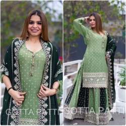 GEORGETTE WITH FAUX HAVY KURTI WITH LEHENGA