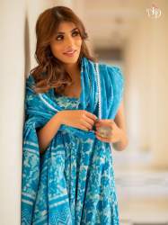 Hand block print anarkali style Kurta