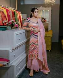 HEAVY GEORGETTE TOP WITH PLAZO SUIT 