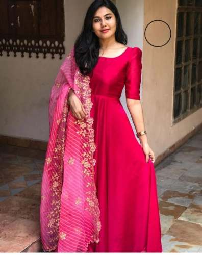 launching maxi gown with Dupptta