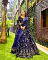 Navy Blue Colour Embroidered Choli thumb 3