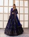 Navy Blue Colour Embroidered Choli thumb 6
