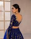 Navy Blue Colour Embroidered Choli thumb 7