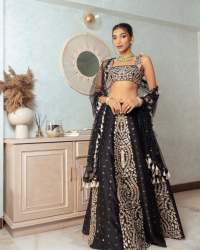 NEW BLACK COLOR LEHENGA CHOLI