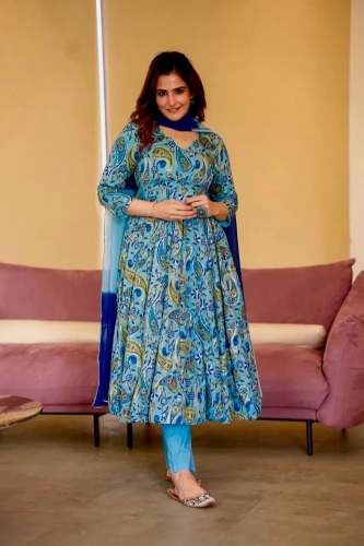 NEW MULTICOLOR DUPPATA WITH GOWN
