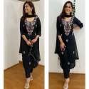 NEW PRESENT BLACK COLOR RAYON KURTI 