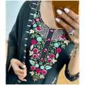 NEW PRESENT BLACK COLOR RAYON KURTI  thumb 1