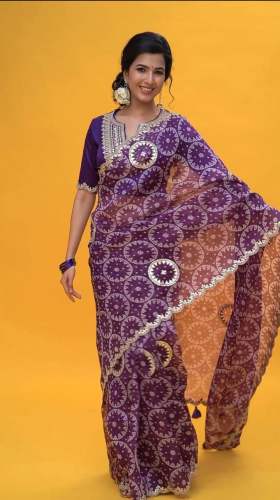 NEW PRESENT ORGANZA SILK SAREE