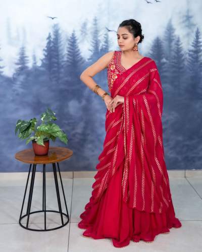 NEW PRESENT PINK COLOR LEHENGA SAREE