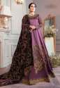 SINGLE COLOR SINGLE DESIGN PURPLE GOWN