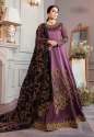SINGLE COLOR SINGLE DESIGN PURPLE GOWN thumb 1