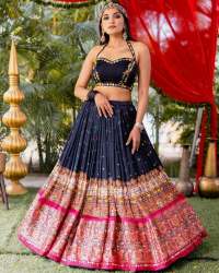 SOFT CHINNON SILK WITH DIGITAL PRINT CHOLI