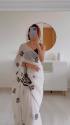 WHITE COLOR GEORGETTE SAREE